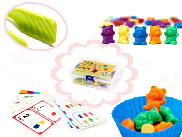 Montessori metodikos edukacinis Meškiukų rinkinys
