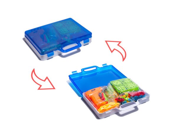 Puzzle Klocki w walizce 4w1 + wkrętarka 237el 3 Konstruktorius su veikiančiu suktuku (237 dalys)