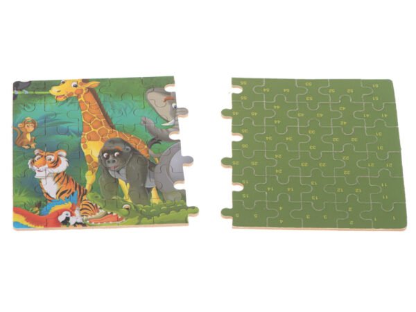 Puzzle-drewniane-bajkowe-w-puszce-slon-60el-103351 Medinė dėlionė Dramblys (60 dalių)