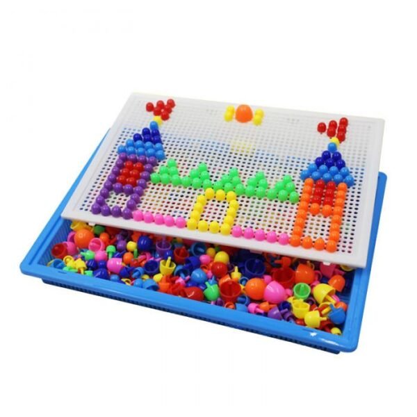 Puzzle-pinezki-grzybki-296szt-60460 Mozaikos rinkinys (296 detalės)