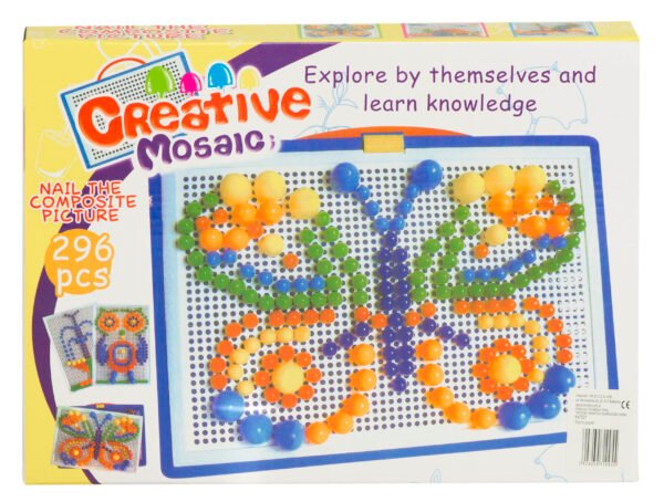 Puzzle-pinezki-grzybki-296szt-61129 Mozaikos rinkinys (296 detalės)
