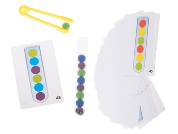 Ukladanka-edukacyjna-kolorowe-kulki-montessori-103902 Montessori metodikos Medinių rutuliukų dėlionė