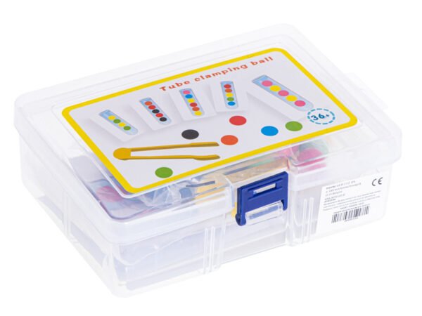 Ukladanka-edukacyjna-kolorowe-kulki-montessori-103904 Montessori metodikos Medinių rutuliukų dėlionė