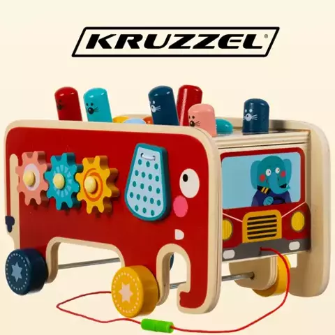 pol_pm_Slon-drewniany-wbijak-Kruzzel-20349-16273_16 Daugiafunkcinis žaislas Dramblys