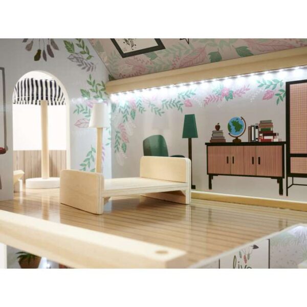 LULILO-Domek-dla-lalek-drewniany-FLORO-boho-LED-95221(2)-680x680 Medinis lėlių namelis su LED apšvietimu LULILO