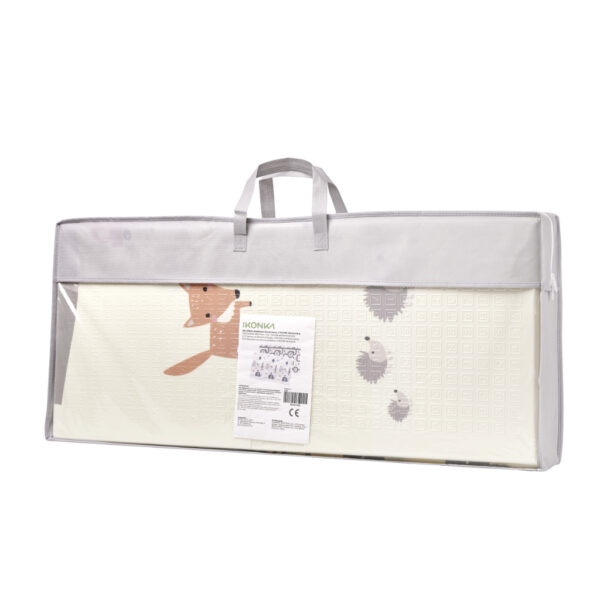 4503_4 Mata edukacyjna składana piankowa dwustronna 179x198cm u Sulankstomas dvipusis putplasčio kilimėlis Drambliai/Gatvės (200x180x1cm)