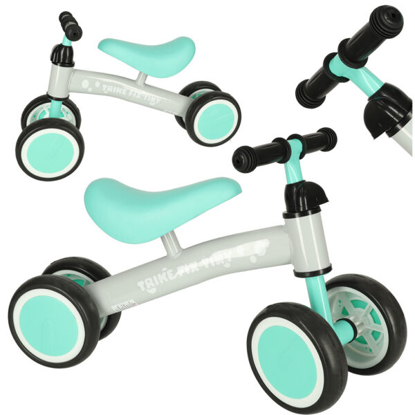 Rowerek-Trike-Fix-Tiny-czterokolowy-biegowy-mietowy-133782 Pirmieji balansiniai dviratukai