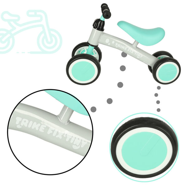 Rowerek-Trike-Fix-Tiny-czterokolowy-biegowy-mietowy-133785 Pirmieji balansiniai dviratukai