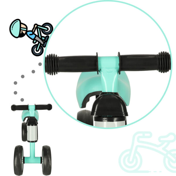 Rowerek-Trike-Fix-Tiny-czterokolowy-biegowy-mietowy-133786 Pirmieji balansiniai dviratukai