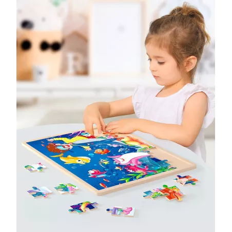 puzzle-drewniane-pod-woda-jhtoy-991 (3) Medinė dėlionė Povandeninis pasaulis (60 dalių)