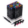 Markery-dwustronne-alkoholowe-w-etui-48-podstawka-107640(1) Dvipusiai markeriai (48 vnt.)