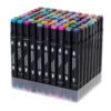 Markery-dwustronne-alkoholowe-w-etui-80-podstawka-107648(1) Dvipusiai markeriai (80 vnt.)
