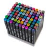 Markery-dwustronne-alkoholowe-w-etui-80-podstawka-107649(1) Dvipusiai markeriai (80 vnt.)