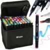 Markery-dwustronne-alkoholowe-w-etui-80-podstawka-141457 Dvipusiai markeriai (80 vnt.)