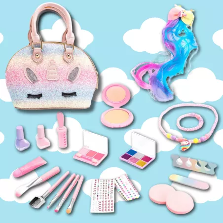 duzy-zestaw-kosmetykow-do-makijazu-paznokci-make-up-dla-dzieci-kuferek-xxl (2) Vaikiškas grožio rinkinys su vienaragio rankine