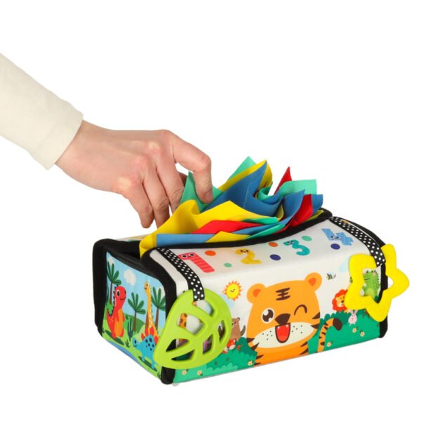 Sorter-pudelko-z-chusteczkami-sensoryczne-montessori-mata-2w1-170688 Sensorinė servetėlių dėžutė