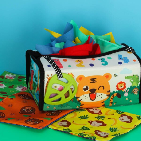 Sorter-pudelko-z-chusteczkami-sensoryczne-montessori-mata-2w1-170690 (1) Sensorinė servetėlių dėžutė