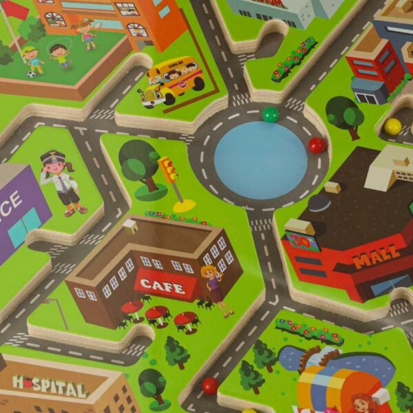 Medinis magnetinis labirintas Miestas