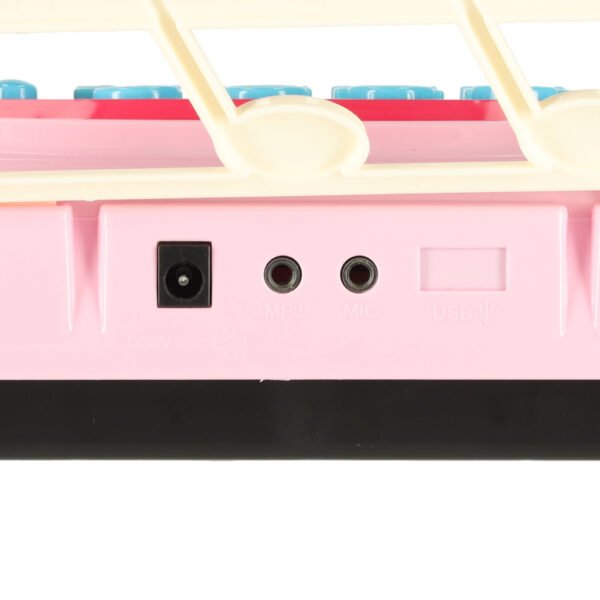 Keyboard-dla-dzieci-pianinko-interaktywne-organki-37-klawiszy-mikrofon-statyw-rozowe-173076 Interaktyvus rožinis pianinas su mikrofonu