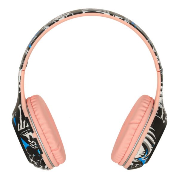 Sluchawki-bezprzewodowe-nauszne-Bluetooth-Gaming-Sport-rozowe-174156 Belaidės ausinės su apšvietimu