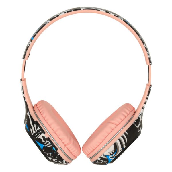 Sluchawki-bezprzewodowe-nauszne-Bluetooth-Gaming-Sport-rozowe-174157 Belaidės ausinės su apšvietimu