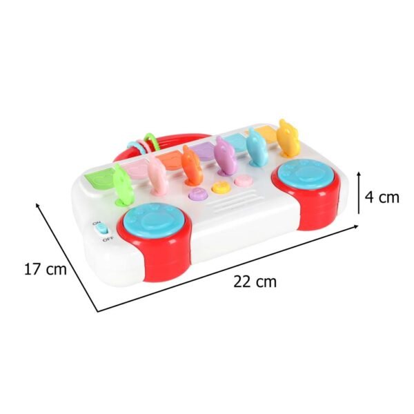 Muzikinis edukacinis autobusas su raktais ir iššokančiais gyvūnėliais