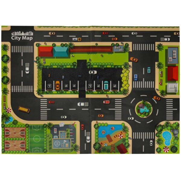 Automobilių trasa su vairu ir liftu