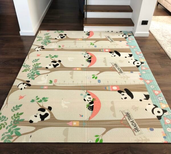 Dvipusis sulankstomas putplasčio kilimėlis Pandos/gatvės (200x180x1cm)