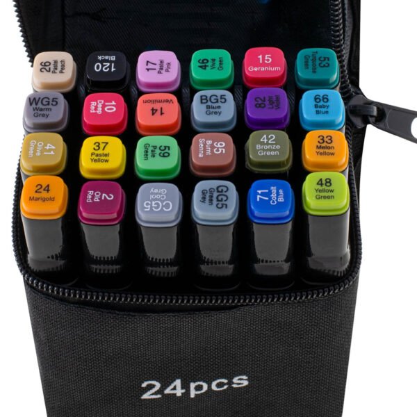 Dvipusiai markeriai (24 vnt.)