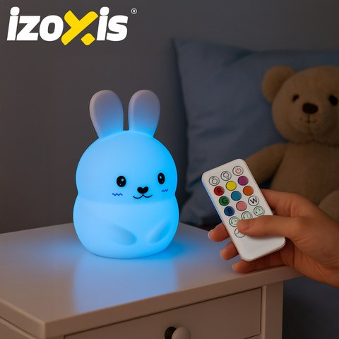 pol_pm_Lampka-nocna-RGB-z-pilotem-krolik-Izoxis-26204-18398_2 Naktinė LED lempa triušis