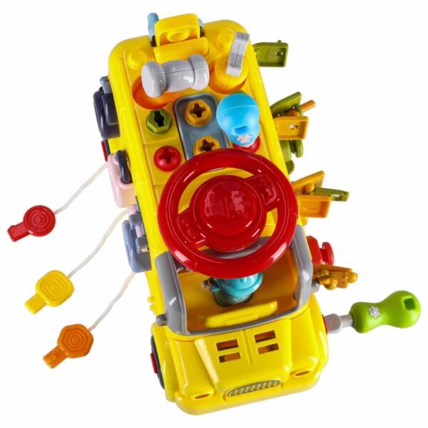 Edukacinis autobusas - konstruktorius vaikams (55 dalys)