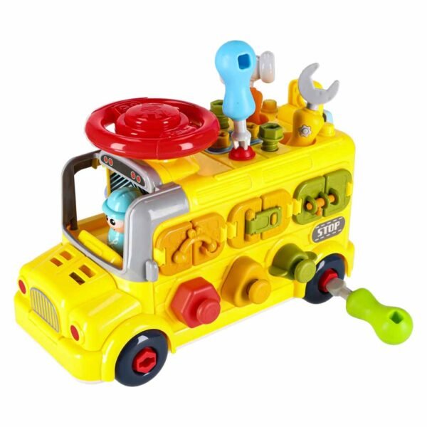 Edukacinis autobusas - konstruktorius vaikams (55 dalys)