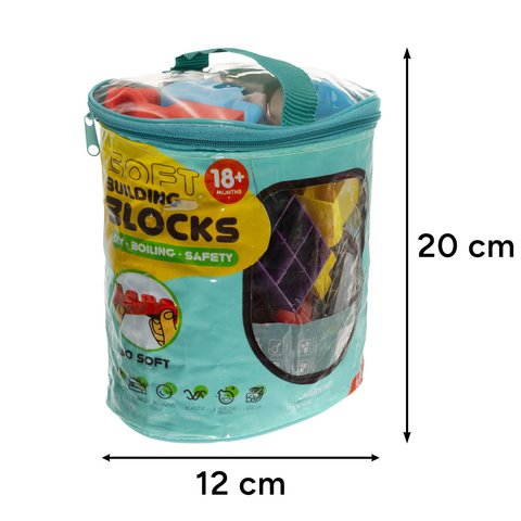 Minkštos sensorinės kaladėlės vaikams (30 vnt.)