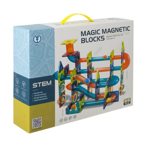 Magnetinių kaladėlių rinkinys (96 dalių)
