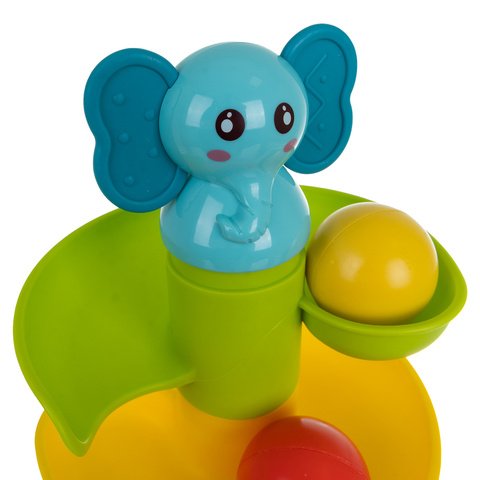 Spalvotų kamuoliukų bokštas - trasa