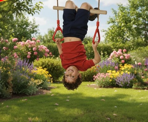 Vaikiškos sūpynės ir gimnastikos trapecija (2in1)