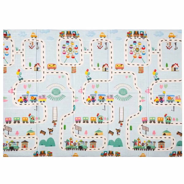 Sulankstomas dvipusis putplasčio kilimėlis Gatvės/oro balionai (200x150x1cm)