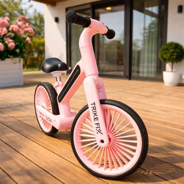 Šviečiantis balansinis dviratukas (rožinės spalvos)