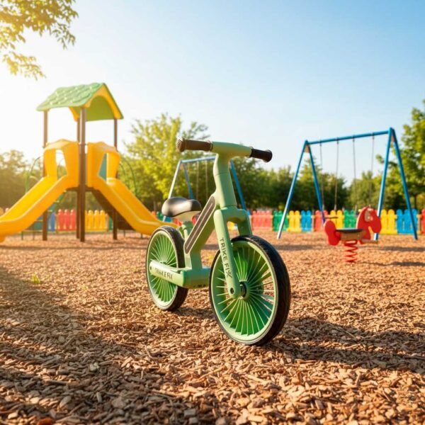 Šviečiantis balansinis dviratukas (žalios spalvos)