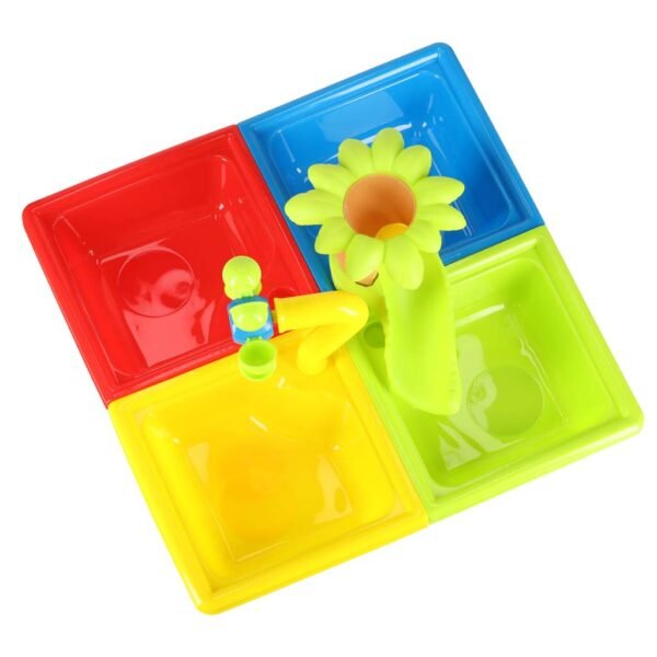 Vandens ir smėlio staliukas su fontanu ir priedais