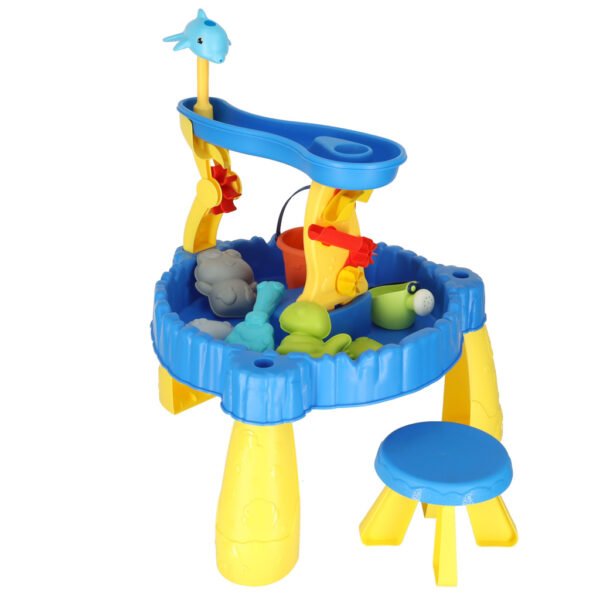 Vandens žaidimų staliukas su smėlio zona ir fontanu