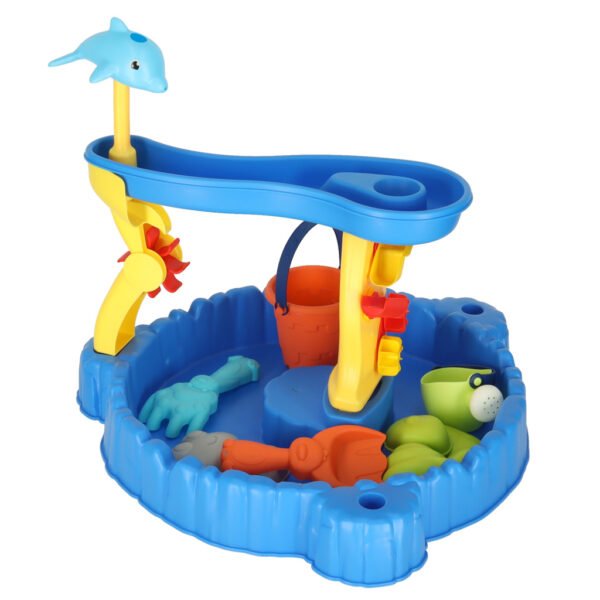 Vandens žaidimų staliukas su smėlio zona ir fontanu