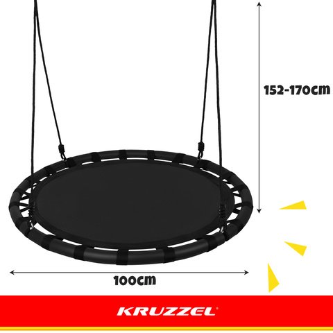 Sūpynės Gandro lizdas (juoda spalva)