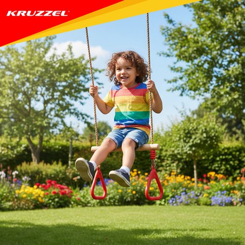 Vaikiškos sūpynės ir gimnastikos trapecija (2in1)