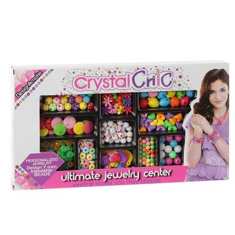 Vaikiškas papuošalų kūrimo rinkinys - karoliukai apyrankėms ir vėriniams