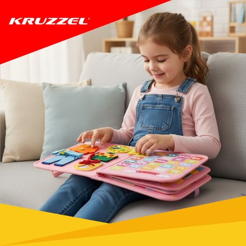 pol_pm_Ksiazeczka-manipulacyjna-rozowa-Kruzzel-26880-18596_9 Sensorinė knygutė Vienaragis