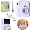 Aparat-fotograficzny-cyfrowy-natychmiastowy-16x-128GB-wklady-mazaki-fioletowy-180722 Fotoaparatas vaikams su momentiniu nuotraukų spausdinimu + priedų rinkinys (violetinis)
