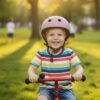 Kask-rowerowy-dla-dziecka-Trike-Fix-dzieciecy-regulowany-LED-M-55-58cm-fioletowy-182124 Vaikiškas dviračio šalmas su LED (violetinė spalva, M 55-58cm)