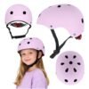 Kask-rowerowy-dla-dziecka-Trike-Fix-dzieciecy-regulowany-LED-M-55-58cm-fioletowy-184281 Vaikiškas dviračio šalmas su LED (violetinė spalva, M 55-58cm)