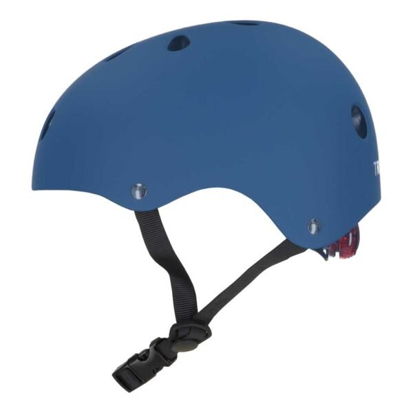 Vaikiškas dviračio šalmas su LED (tamsiai mėlyna spalva)